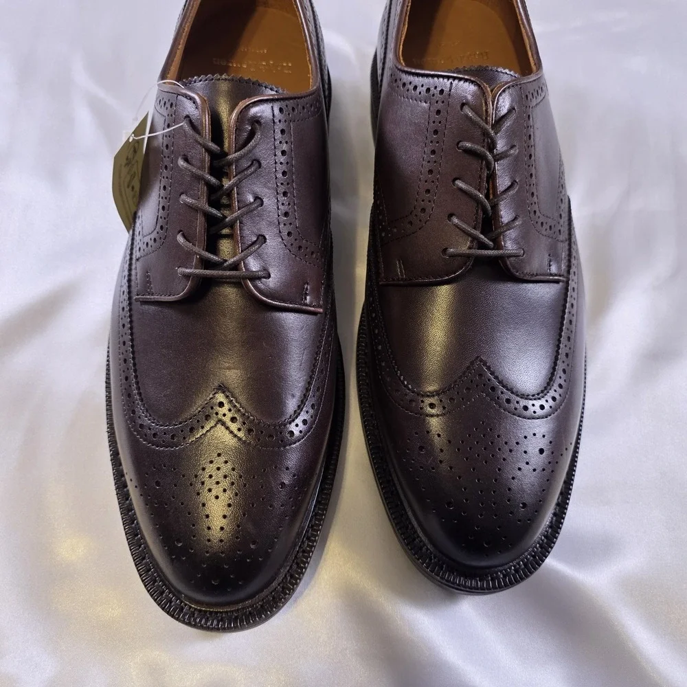 Polo Ralph Lauren Asher Wingtip Brown Leather Dress Shoes Size 11.5